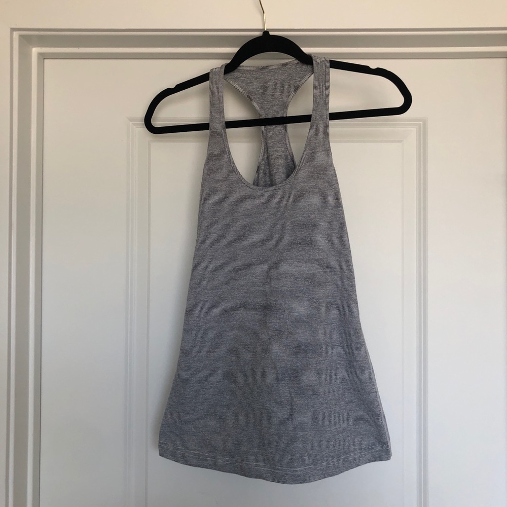 Grey striped Lululemon Cool Racerback Tank